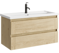 Тумба подвесная AQUATON Astrid 2 ящика дуб давос 975х400х515 мм AST0110DD