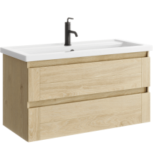 Тумба подвесная AQUATON Astrid 2 ящика дуб давос 975х400х515 мм AST0110DD