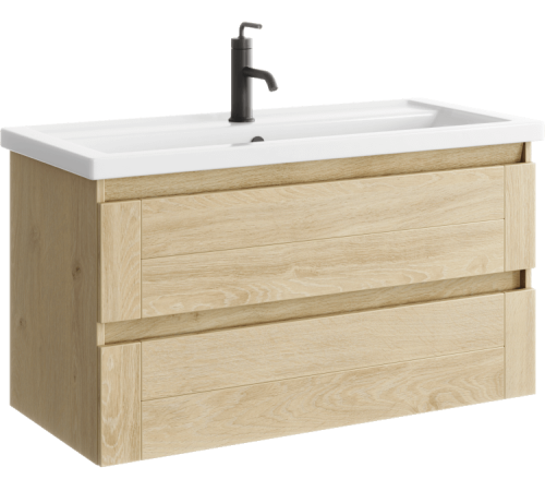 Тумба подвесная AQUATON Astrid 2 ящика дуб давос 975х400х515 мм AST0110DD