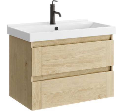 Тумба подвесная AQUATON Astrid 2 ящика дуб давос 760х450х540 мм AST0108DD