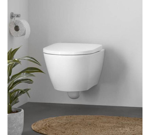 Унитаз подвесной Duravit D-Neo 37x54 см безободковый с сиденьем белый 45770900A1