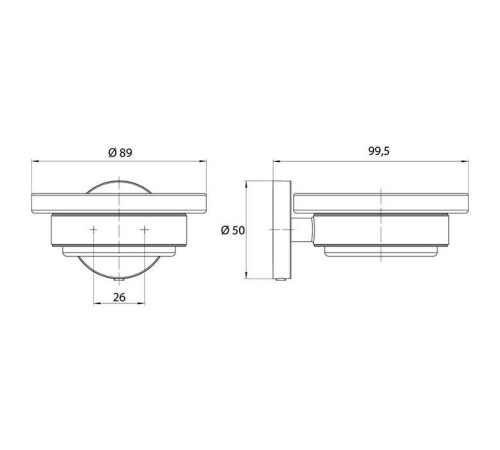 Мыльница подвесная Emco Round черный/хрусталь 4330 133 00