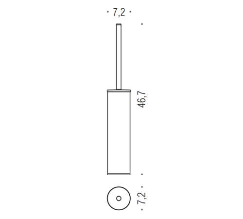 Ерш туалетный напольный Colombo Design Mini черный матовый B4006.NM