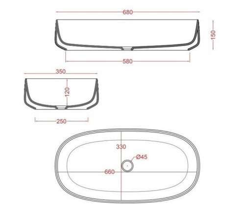 Раковина накладная Artceram Cognac 68x35 см Saniglaze белый глянцевый COL005 01 34