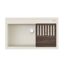 Кухонная мойка OMOIKIRI Kitagawa 86-LB-WH Artceramic 86x51 см белый с разделочной доской 4993795