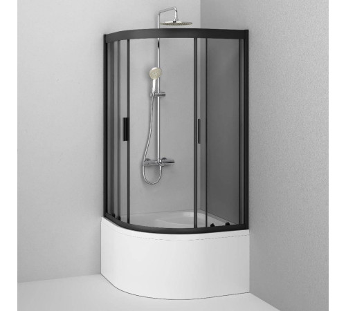 Душевое ограждение AM.PM Gem Black Edition 90х90 см без поддона W90G-401A090BT