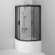 Душевое ограждение AM.PM Gem Black Edition 90х90 см без поддона W90G-401A090BT