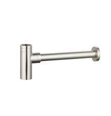 Сифон для раковины Aquanet 1 1/4 латунный без выпуска никель шлифованный AQM7010BN