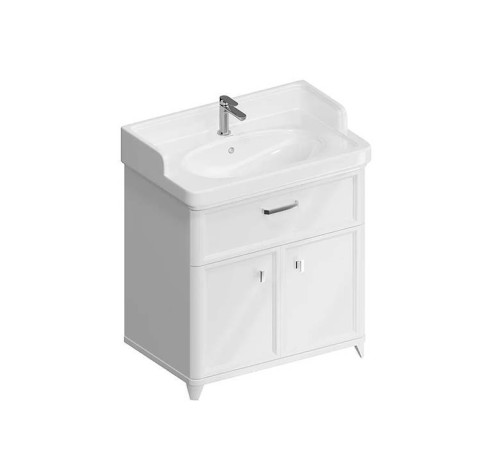 Тумба напольная Kerama Marazzi Pompei 80 см с ящиком и дверцами белый глянцевый PO.M.80.1\WHT