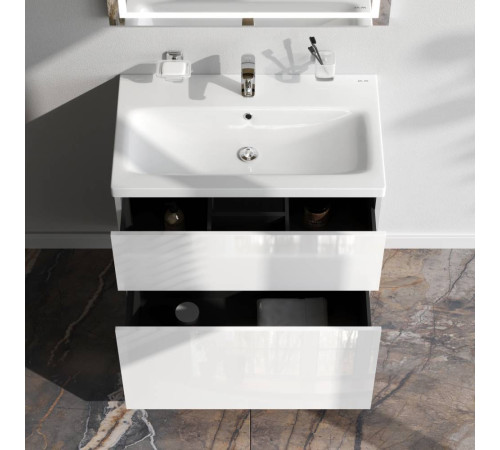 Тумба под раковину напольная AM.PM Gem 75 см 2 ящика белый глянец M90FSX07522WG32