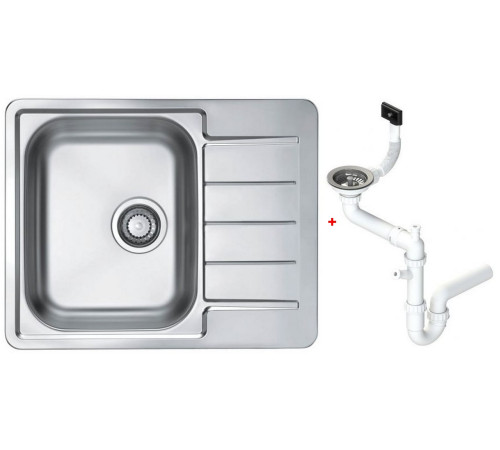 Мойка для кухни Alveus Line Max 110 610x500 мм SAT с сифоном 1144603