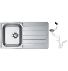 Мойка для кухни Alveus Line Max 20 860x500 мм SAT с сифоном 1144640