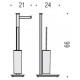 Стойка напольная с держателем бумаги и ершиком Colombo Design Units DX B9107D.NM