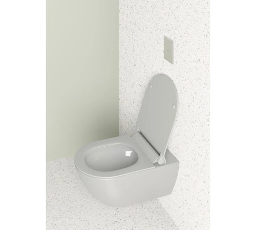 Унитаз подвесной безободковый GSI Pura 550x360 мм Swirlflush Cenere Matte 8815FR517