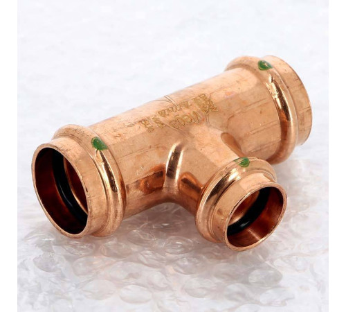 Тройник пресс медный Viega Profipress 28x22x28 мм 295196