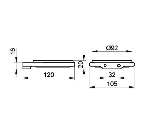Мыльница Keuco Edition 400 хром 11555 019000