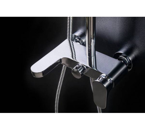 Душевая стойка с верхним душем Boheme Spectre gun metal 458-GM