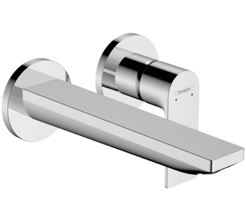 Смеситель для раковины Hansgrohe Rebris E настенный на 2 отверстия внешняя часть хром 72568000