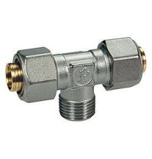 Тройник Giacomini R568MX 20x2 - 3/4 - 20x2 мм наружная резьба латунь R568MX061