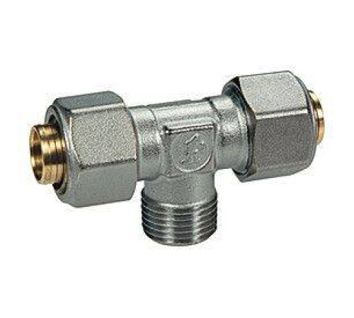 Тройник Giacomini R568MX 20x2 - 3/4 - 20x2 мм наружная резьба латунь R568MX061