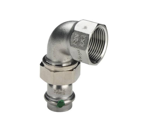 Отвод переходной 90° Viega Sanpress inox 28 мм x 1 ВР нержавеющая сталь 437343