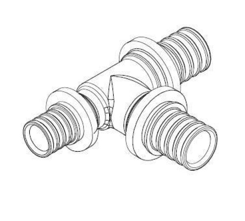 Тройник переходной REHAU RAUTITAN MX 20-20-16 латунь 11080711001