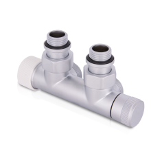 Узел нижнего подключения термостатический SR Rubinetterie угловой левый 1/2 x 3/4 E хром матовый 0685-1500CSE0