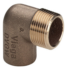 Угольник 90° Viega Sanpress переходный бронза 1/2 x 22 мм 136307