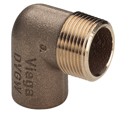 Угольник 90° Viega Sanpress переходный бронза 1/2 x 22 мм 136307