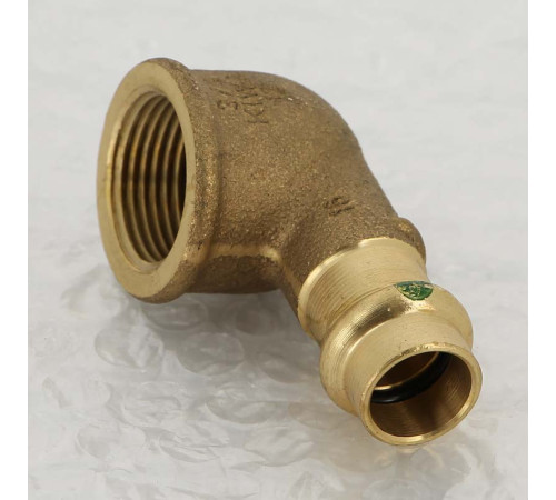 Угол 90° пресс-В бронзовый Viega Sanpress 15х3/4 314385