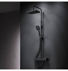 Душевая система со смесителем-полкой для ванны AM.PM Func матовый черный F078F722