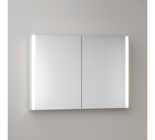 Зеркальный шкаф Keuco Somaris 100x71x12.8 см 2-дверный IP 44 14503002100