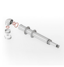 Комплект коаксиального дымохода KITURAMI D60/100, АНТИЛЕД, L = 1000 мм.