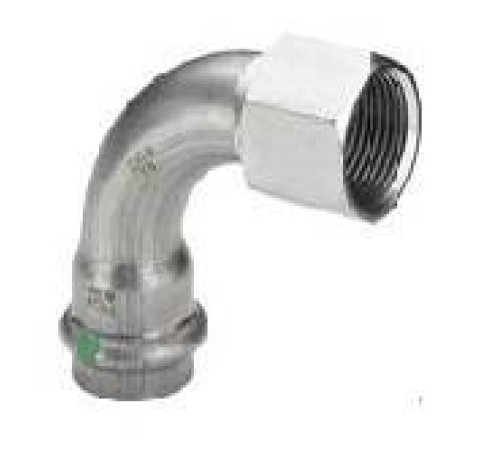 Угловой переход Viega Sanpress Inox 90° 22x3/4 ВР нержавеющая сталь 437114