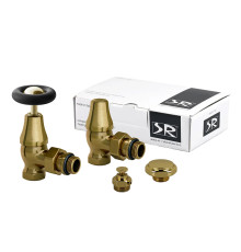 Комплект вентилей SR Rubinetterie Old Style 1/2 угловой с маховиком бронза K390-1500Z000