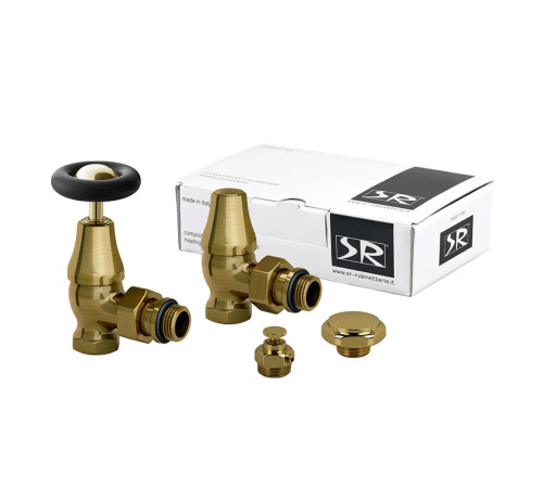 Комплект вентилей SR Rubinetterie Old Style 1/2 угловой с маховиком бронза K390-1500Z000