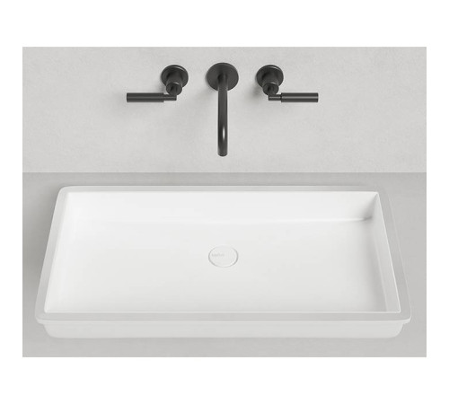 Раковина врезная снизу Salini Marea 75х40х12.9 см S-Stone белый матовый 1802210M