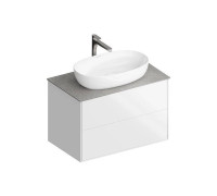 Тумба подвесная Kerama Marazzi PLAZA Modern 80x48 см 2 ящика белый PLB.M.80.2\WHT.V