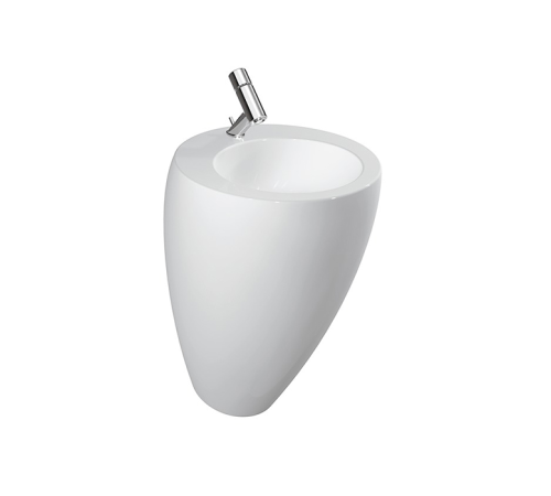 Раковина пристенная Laufen Il Bagno Alessi One 52х53х85 см 1 отверстие LLC белый 8.1197.1.400.104.1