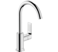Смеситель для раковины Hansgrohe Rebris E 210 с поворотным изливом и сливным гарнитуром хром 72576000
