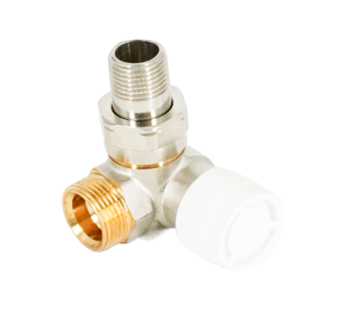 Вентиль термостатический Oventrop серия AV9 угловой трехосевой DN 15 3/4x1/2 Н-ЕК правый 1183447