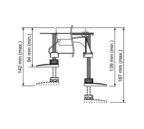 Комплект опор для трапа TECE drainline 137-184 мм 4 шт 660004