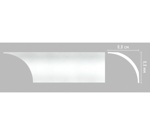 Плинтус потолочный DECOMASTER A253 полистирол 88х88х2000 мм A253