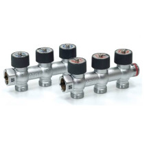 Распределительный коллектор REHAU RAUTITAN G 3/4 на 3 отвода G 3/4 с плавной регулировкой 1316453001