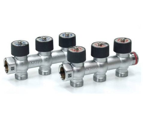 Распределительный коллектор REHAU RAUTITAN G 3/4 на 3 отвода G 3/4 с плавной регулировкой 1316453001