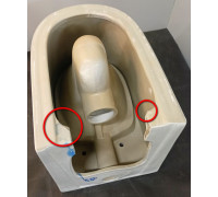 Унитаз напольный приставной AQUAme Rimless с сиденьем SoftClose 580x370x430 мм AQM3001