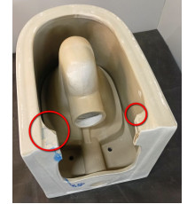 Унитаз напольный приставной AQUAme Rimless с сиденьем SoftClose 580x370x430 мм AQM3001