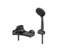 Смеситель для ванны Gattoni H2Omix7000 настенный с лейкой и держателем черный матовый 7000070NO