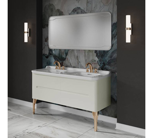 Комплект подвесной/напольной мебели Kerasan Waldorf 150 см с 4 ящиками белая матовая ваниль 4143K1bi/cr / 925430