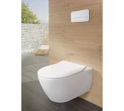 Унитаз подвесной Villeroy & Boch Subway 2.0 безободковый с сиденьем SlimSeat микролифт 5614R201